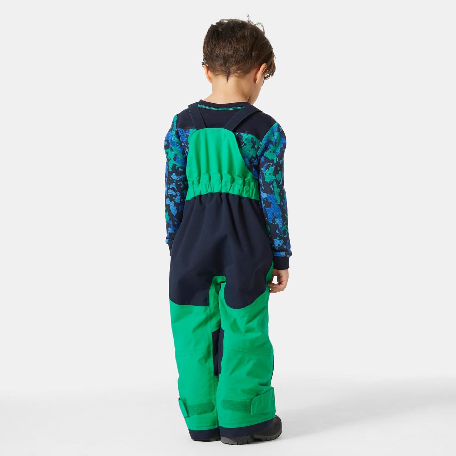 imageHellyHansen Stellar Bib Pant Junior Girls Snow Pants for Winter Activities Waterproof Breathable Durable Ski Gear499 Green