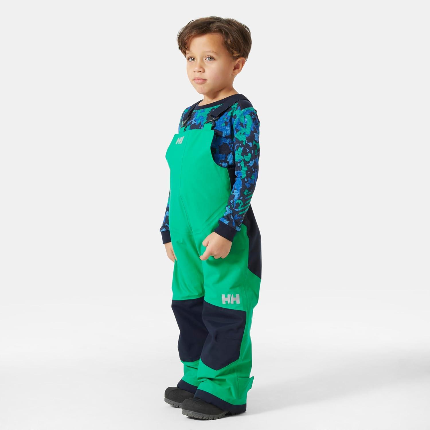 imageHellyHansen Stellar Bib Pant Junior Girls Snow Pants for Winter Activities Waterproof Breathable Durable Ski Gear499 Green
