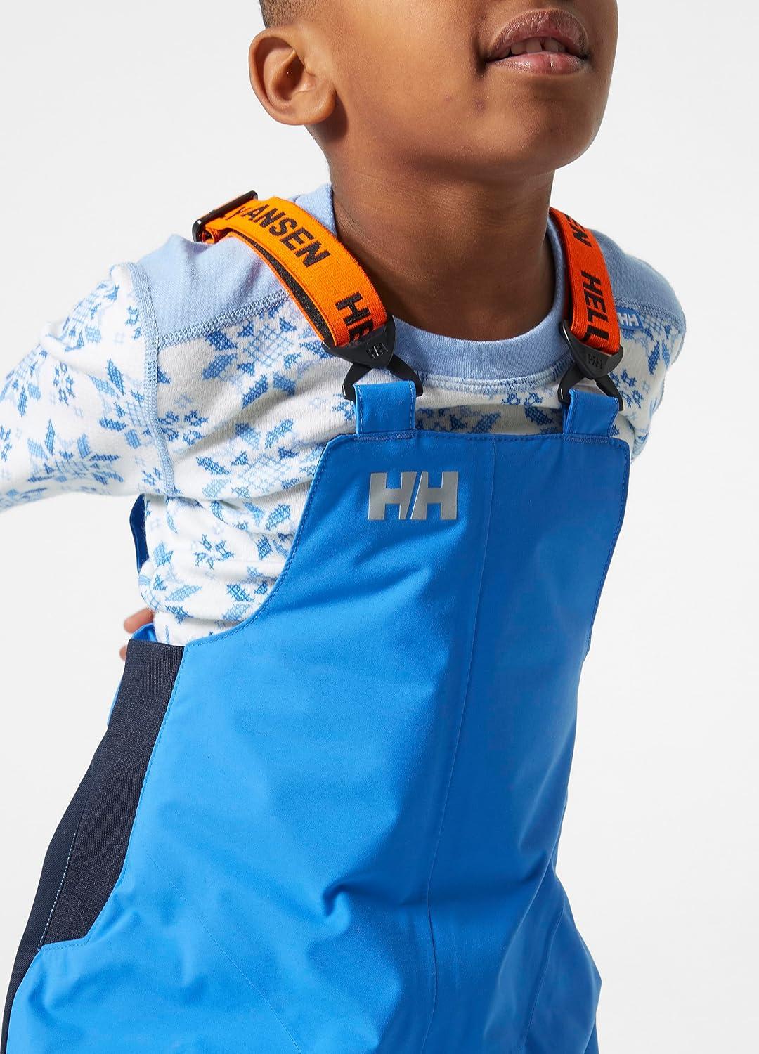 imageHellyHansen Stellar Bib Pant Junior Girls Snow Pants for Winter Activities Waterproof Breathable Durable Ski Gear554 Ultra Blue