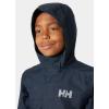 Helly-Hansen Vancouver Rain Jacket for Juniors, Waterproof HELLY TECH Protection, Seam-Sealed, Detachable Hood, Elastic Cuffs(598 Navy)