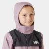 Helly-Hansen Vancouver Rain Jacket for Juniors, Waterproof HELLY TECH Protection, Seam-Sealed, Detachable Hood, Elastic Cuffs(676 Purple Clay)