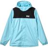 Helly-Hansen Vancouver Rain Jacket for Juniors, Waterproof HELLY TECH Protection, Seam-Sealed, Detachable Hood, Elastic Cuffs(607 Light Cyan)