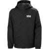 Helly-Hansen Vancouver Rain Jacket for Juniors, Waterproof HELLY TECH Protection, Seam-Sealed, Detachable Hood, Elastic Cuffs(991 Black)