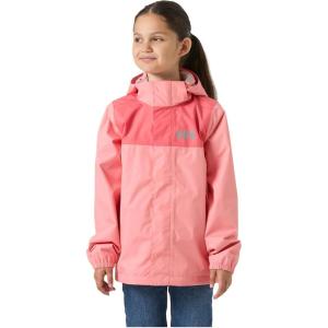 Helly-Hansen Vancouver Rain Jacket for Juniors, Waterproof HELLY TECH Protection, Seam-Sealed, Detachable Hood, Elastic Cuffs(Coral Almond)