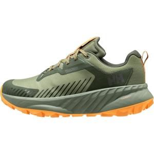 Helly-Hansen Awe Hiker HT Men’s Waterproof Hiking Shoes, Lightweight, Breathable, Cushioned, Non-Slip Grip(421 Lav Green/Orange Sorbet)