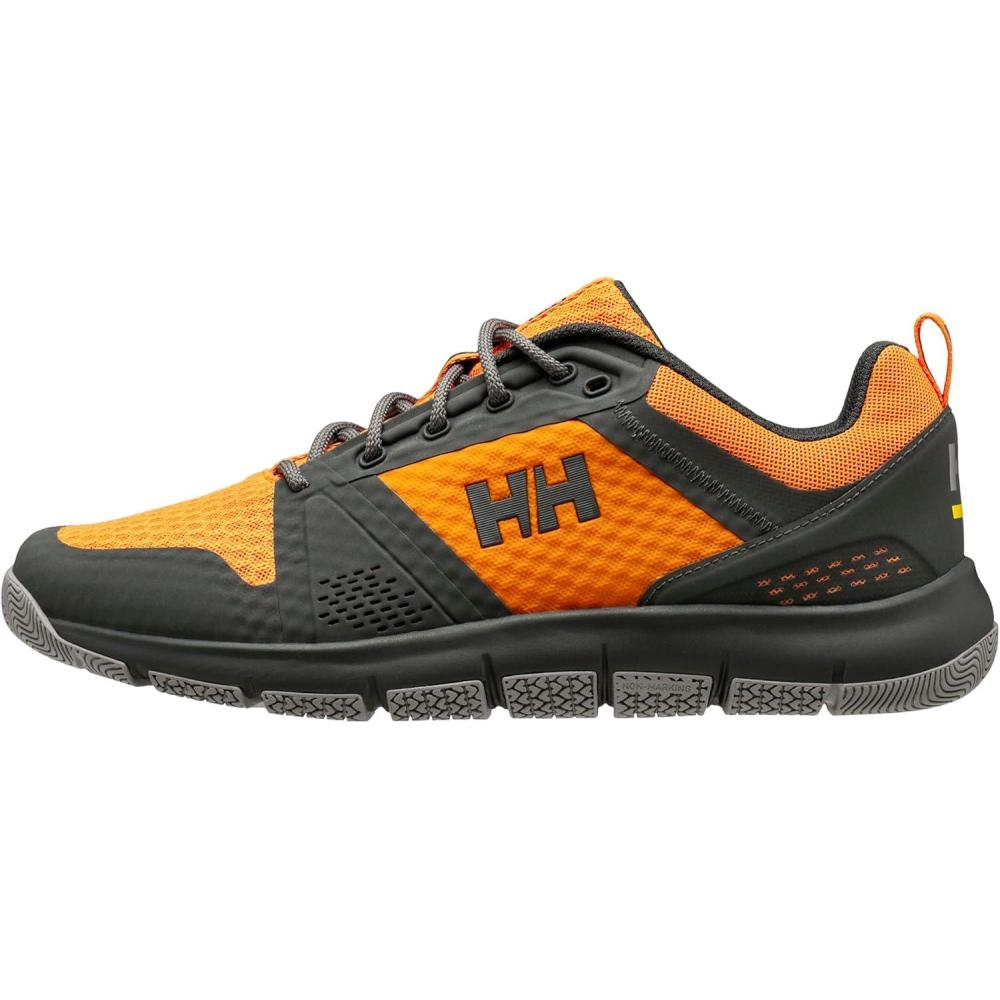 imageHelly Hansen Skagen F1 Sailing Sneakers Breathable OpenMesh Construction amp QuickDrying EVA Mens Water Shoes MultiZone Traction Grip Outsoles Boat Footwear303 Ignite OrangeEbony