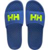 Helly Hansen H/H Slide Mens Casual Comfortable Sandals, Lightweight Padded Strap, Large Logo, Slip-On Beach Pool Footwear(563 Olympian Blue/Azid Lime)
