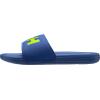 Helly Hansen H/H Slide Mens Casual Comfortable Sandals, Lightweight Padded Strap, Large Logo, Slip-On Beach Pool Footwear(563 Olympian Blue/Azid Lime)