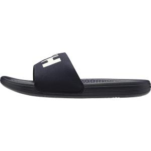 Helly Hansen H/H Slide Mens Casual Comfortable Sandals, Lightweight Padded Strap, Large Logo, Slip-On Beach Pool Footwear(599 Dark Sapphire/Off White)