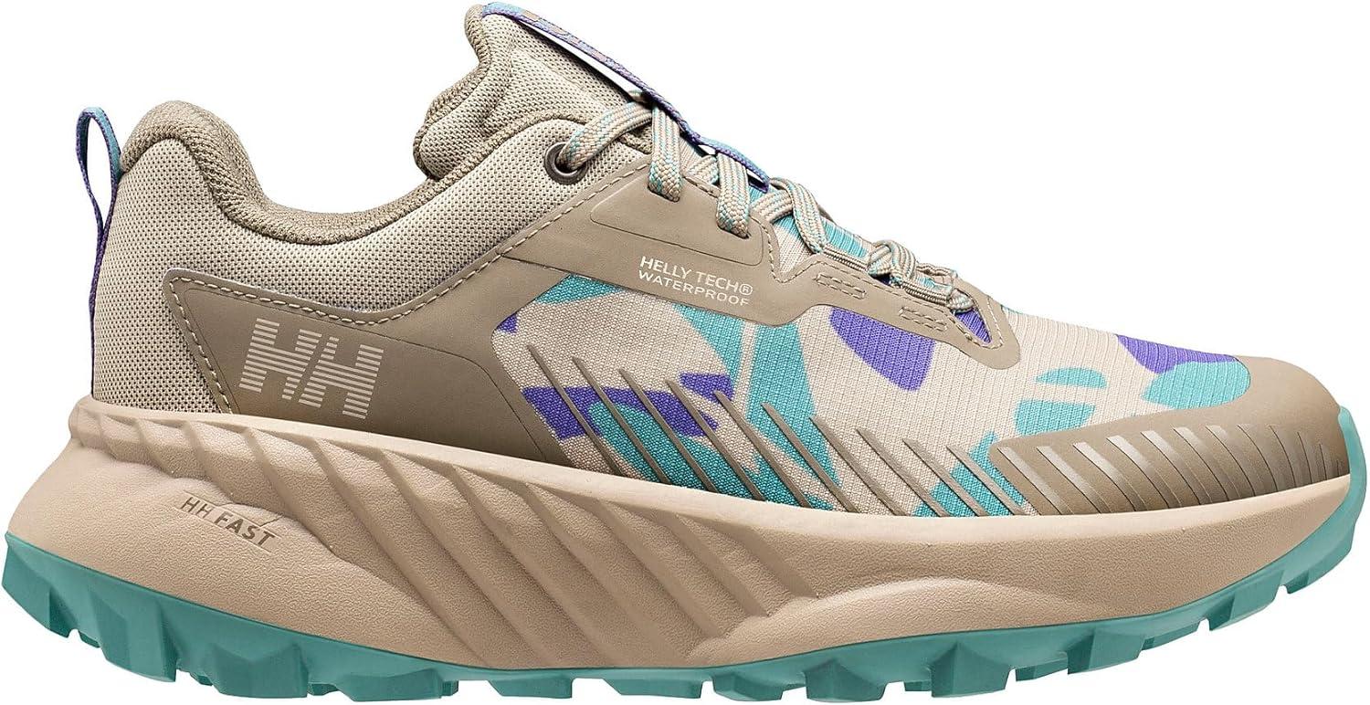 imageHellyHansen Awe Hiker Helly Tech Womens Hiking Shoes Waterproof Lightweight Trail Grip Outsole for Mixed Terrains068 Hh KhakiPebble Aop