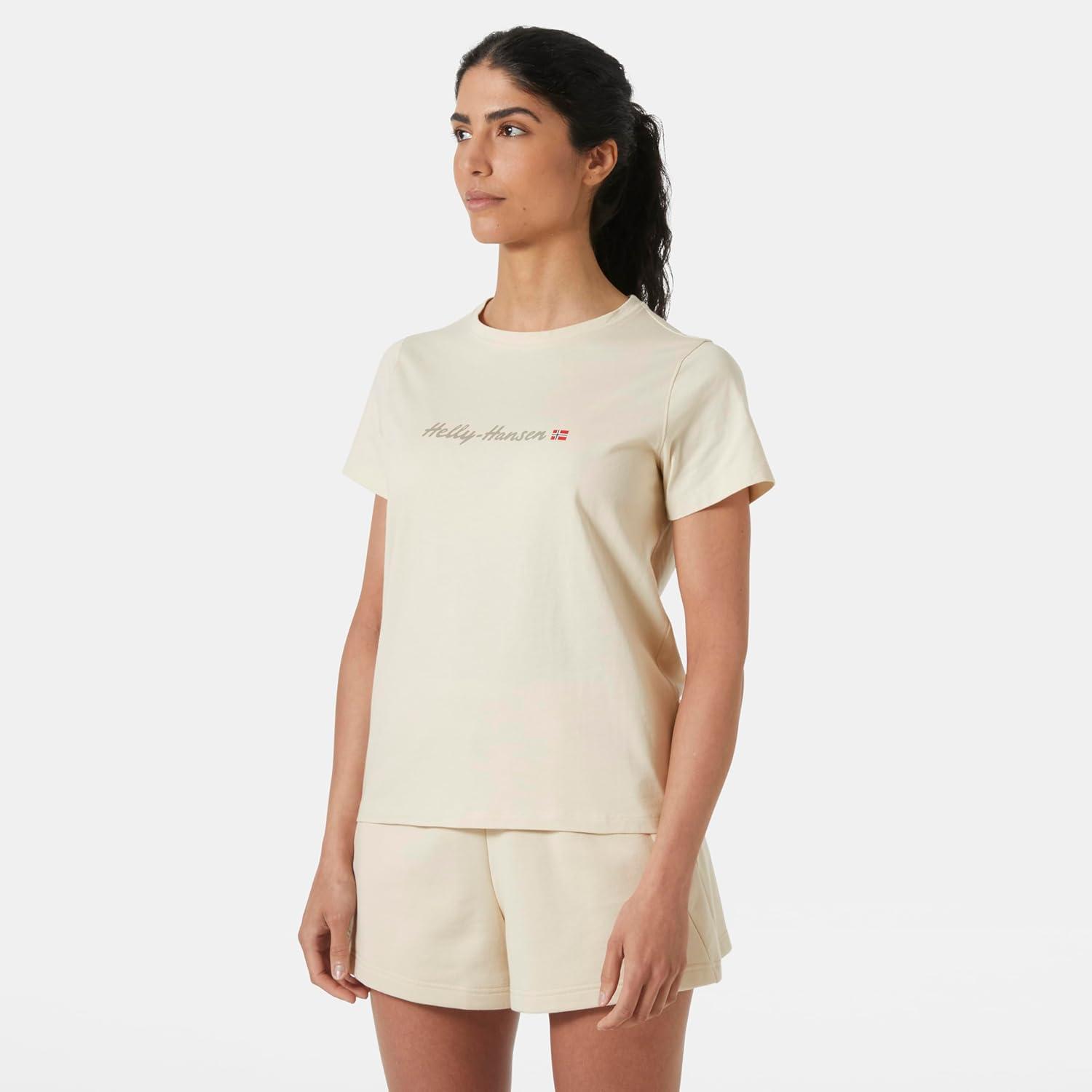 imageHellyHansen Core Graphic TShirt 20 Womens Athletic Shirt Lightweight amp Breathable Casual amp Sporty Style034 Cream