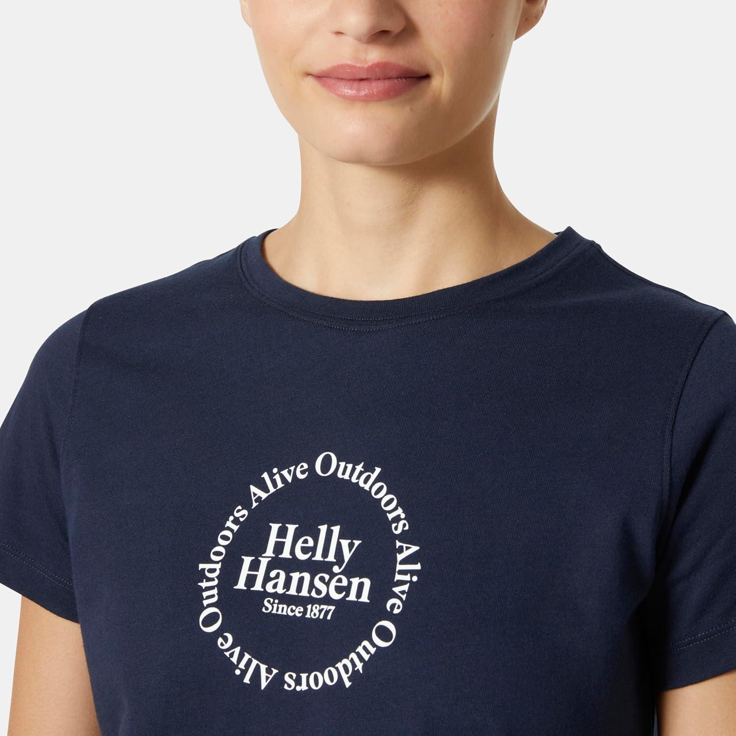 imageHellyHansen Core Graphic TShirt 20 Womens Athletic Shirt Lightweight amp Breathable Casual amp Sporty Style598 Navy