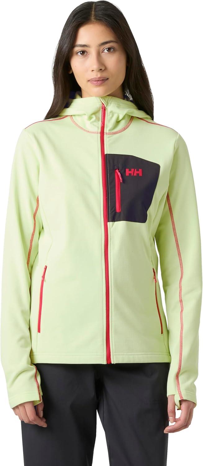 imageHellyHansen Versalite Hooded Jacket for Women Lightweight Waterproof FleeceOuterwearJackets AllSeason Versatile Coat398 Washed Lime