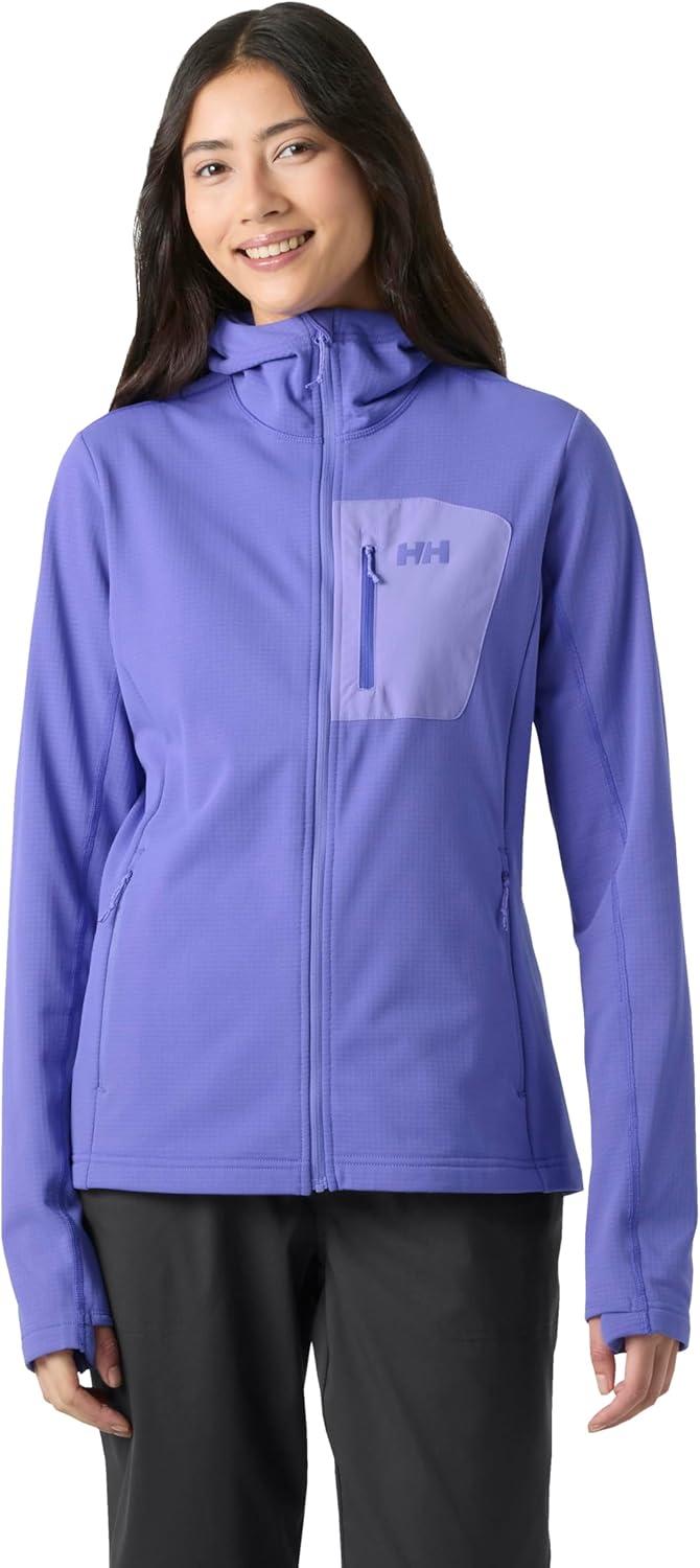 imageHellyHansen Versalite Hooded Jacket for Women Lightweight Waterproof FleeceOuterwearJackets AllSeason Versatile Coat690 Ultra Violet