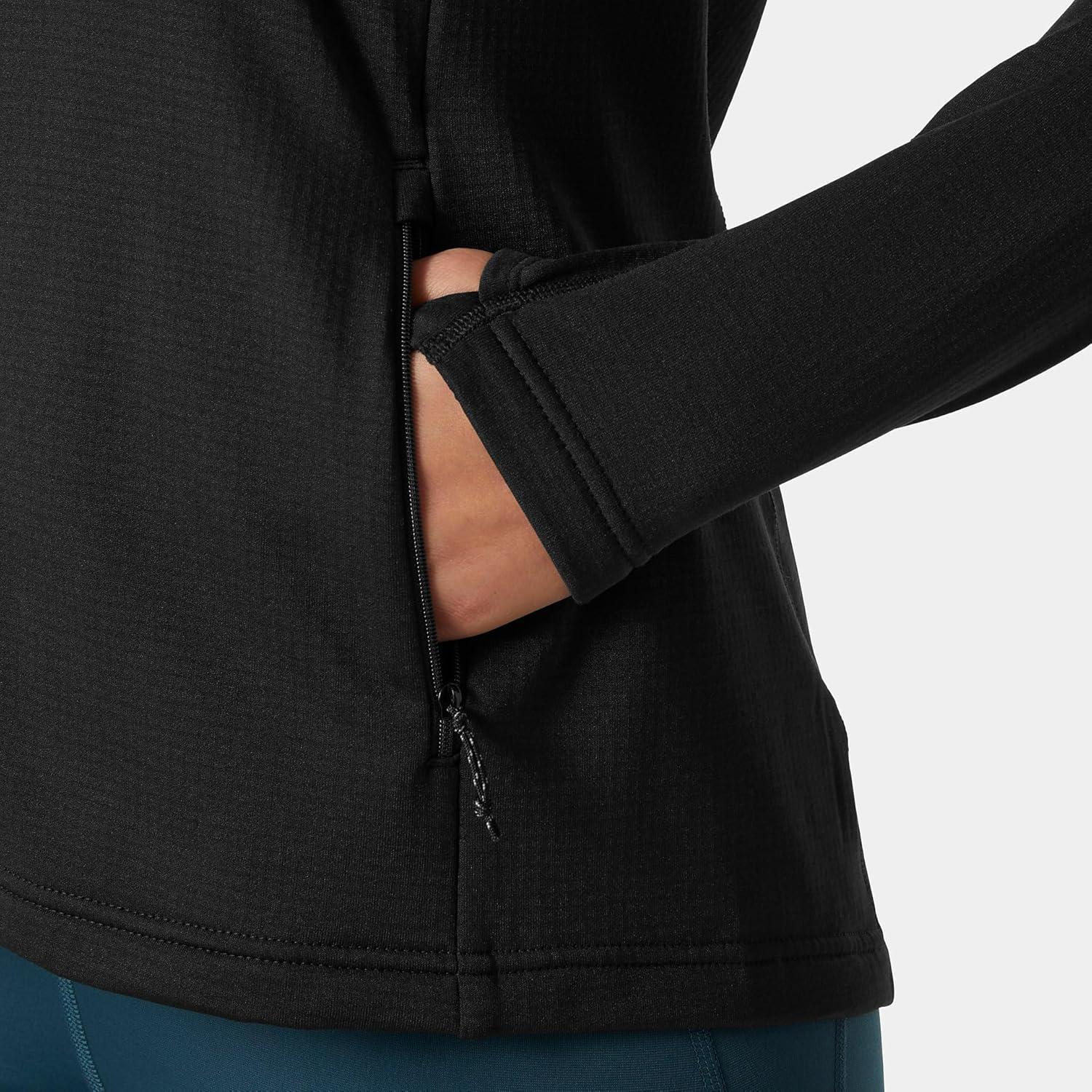 imageHellyHansen Versalite Hooded Jacket for Women Lightweight Waterproof FleeceOuterwearJackets AllSeason Versatile Coat990 Black
