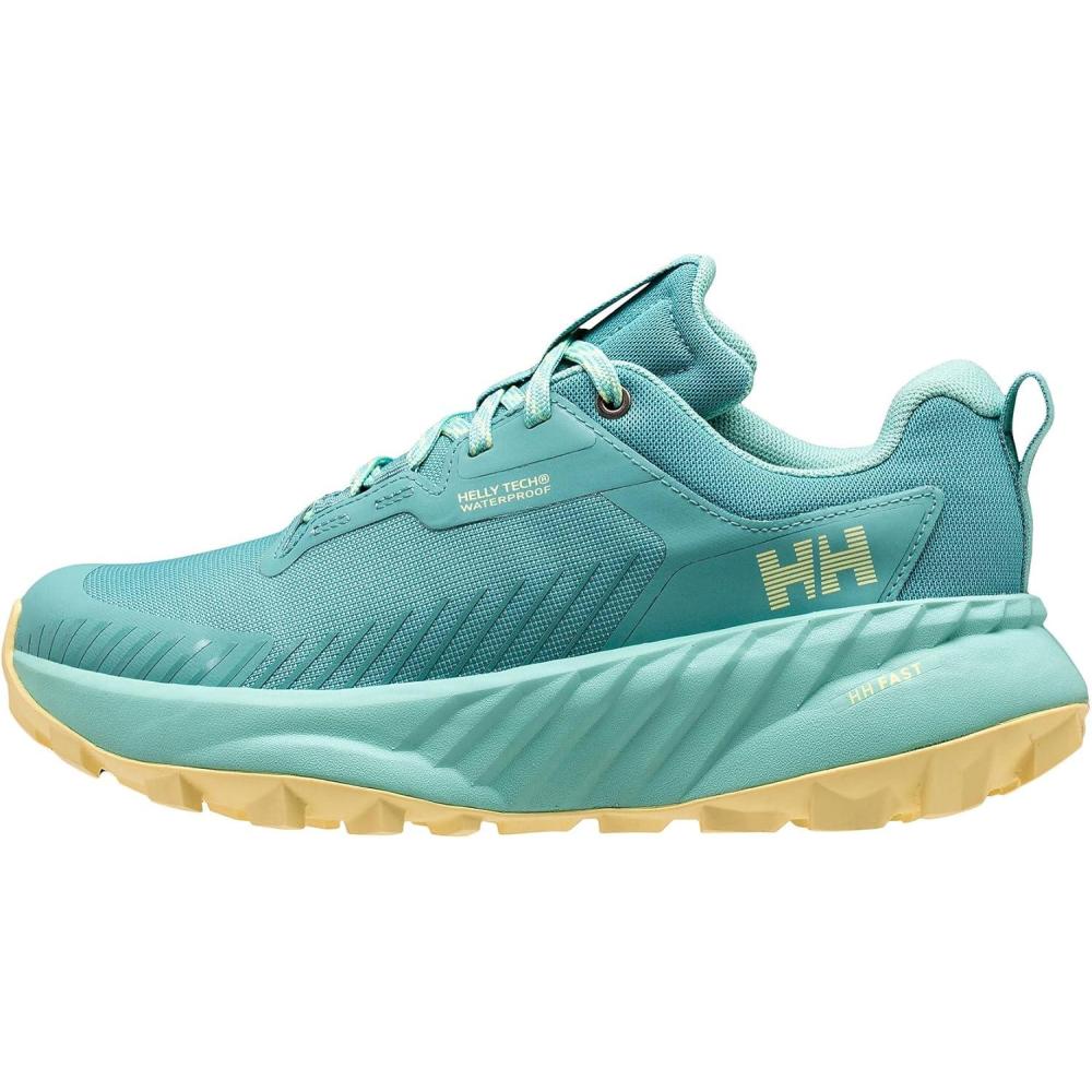imageHellyHansen Awe Hiker Helly Tech Womens Hiking Shoes  Waterproof Lightweight Trail Grip Outsole for Mixed Terrains472 Dark MintYellow Pear