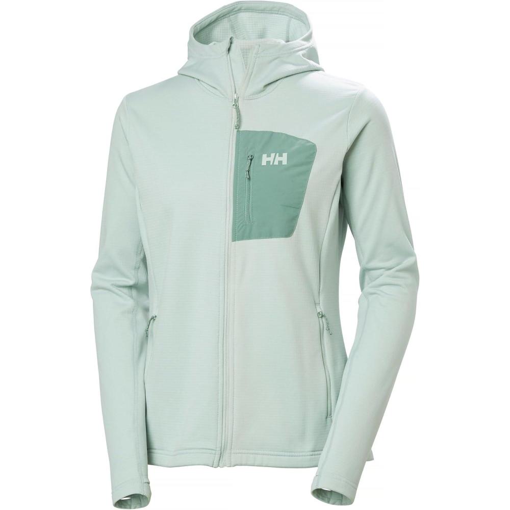 imageHellyHansen Versalite Hooded Jacket for Women Lightweight Waterproof FleeceOuterwearJackets AllSeason Versatile Coat462 Green Mist