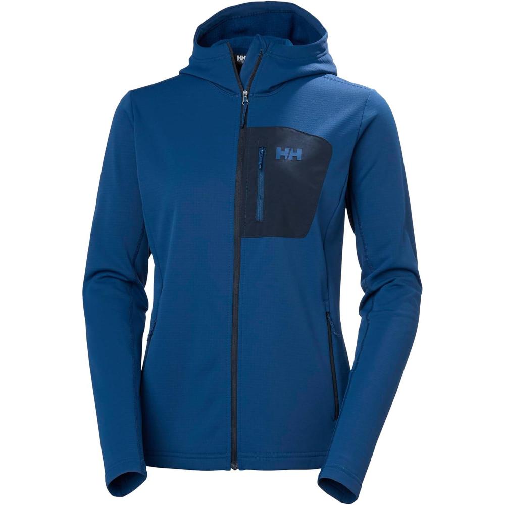 imageHellyHansen Versalite Hooded Jacket for Women  Lightweight Waterproof FleeceOuterwearJackets AllSeason Versatile Coat507 Dark Blue