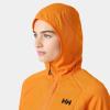 Helly-Hansen Odin Breeze Hooded Fleece for Women – Technical Alpine Layer, Lightweight, Breathable, Quick-Dry, Packable(303 Ignite Orange)