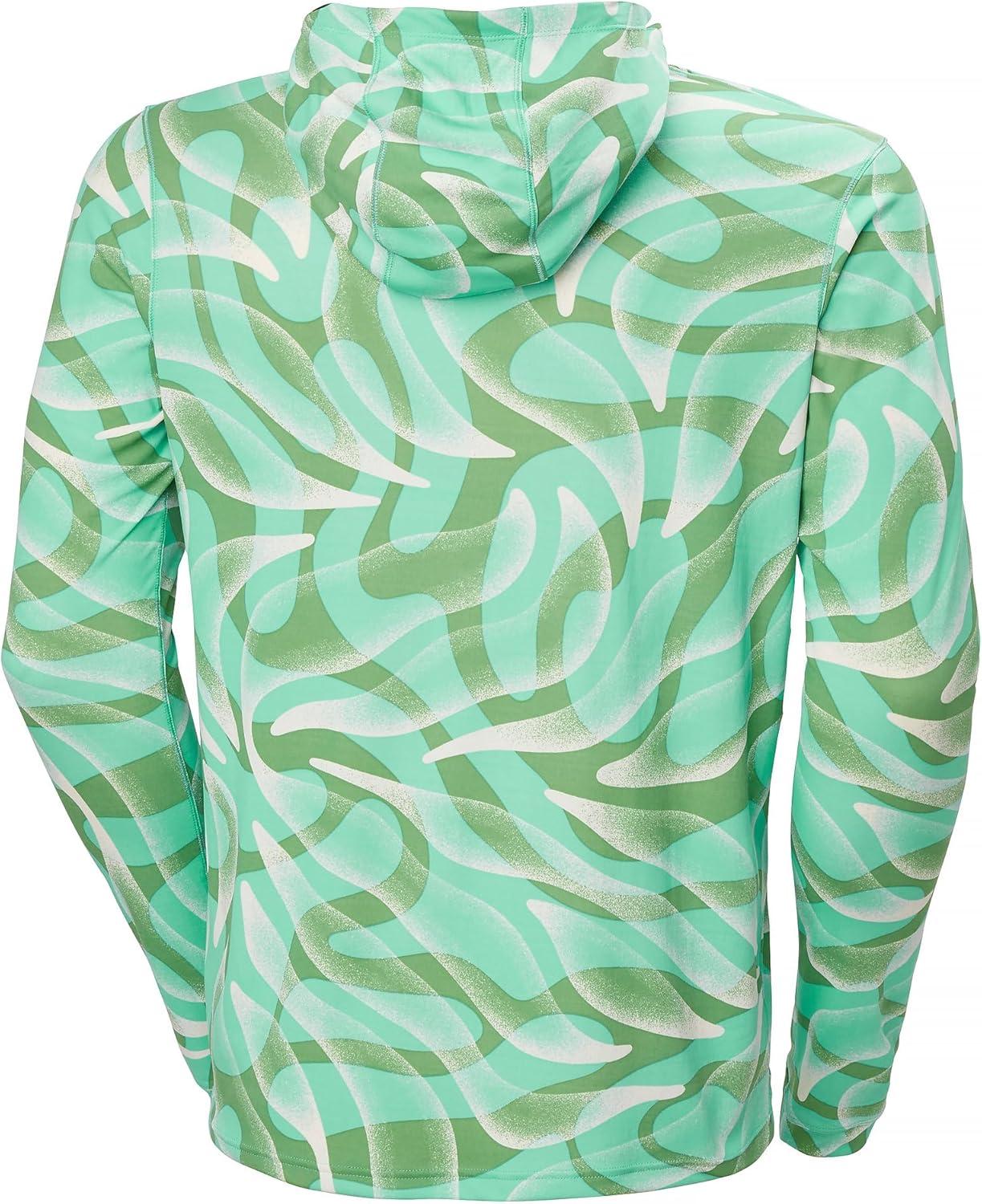 imageHellyHansen Lifa Active Solen Hoodie Mens Lightweight UPF 50 Sun Protection for Hiking Trail Running Sailing416 Lagoon Chirnside Aop