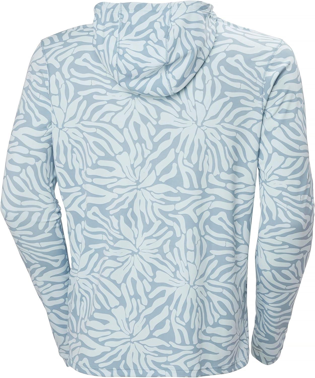 imageHellyHansen Lifa Active Solen Hoodie Mens Lightweight UPF 50 Sun Protection for Hiking Trail Running Sailing561 Windy Blue Stencil Large a