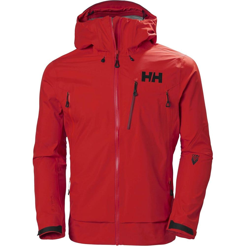 imageHellyHansen Mens Odin 9 Worlds 20 Waterproof Shell Jacket222 Alert Red
