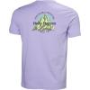 Helly-Hansen Core Graphic T 2.0 – Men’s Performance Shirt for Outdoor Use and Everyday Comfort(698 Bright Lavender)