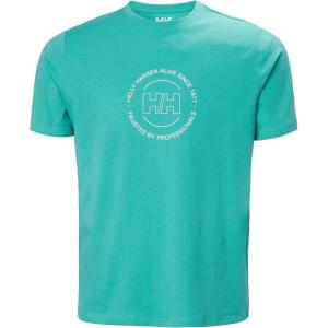 Helly-Hansen Core Graphic T 2.0 – Men’s Performance Shirt for Outdoor Use and Everyday Comfort(472 Dark Mint)