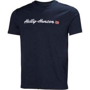 Helly-Hansen Core Graphic T 2.0 – Men’s Performance Shirt for Outdoor Use and Everyday Comfort(597 Navy)