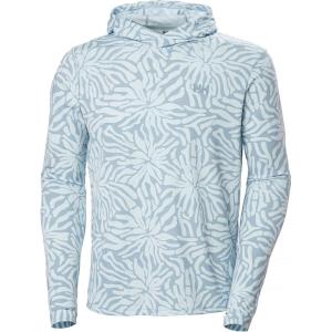 Helly-Hansen Lifa Active Solen Hoodie – Men’s Lightweight UPF 50+ Sun Protection for Hiking, Trail Running, Sailing(561 Windy Blue Stencil Large a)