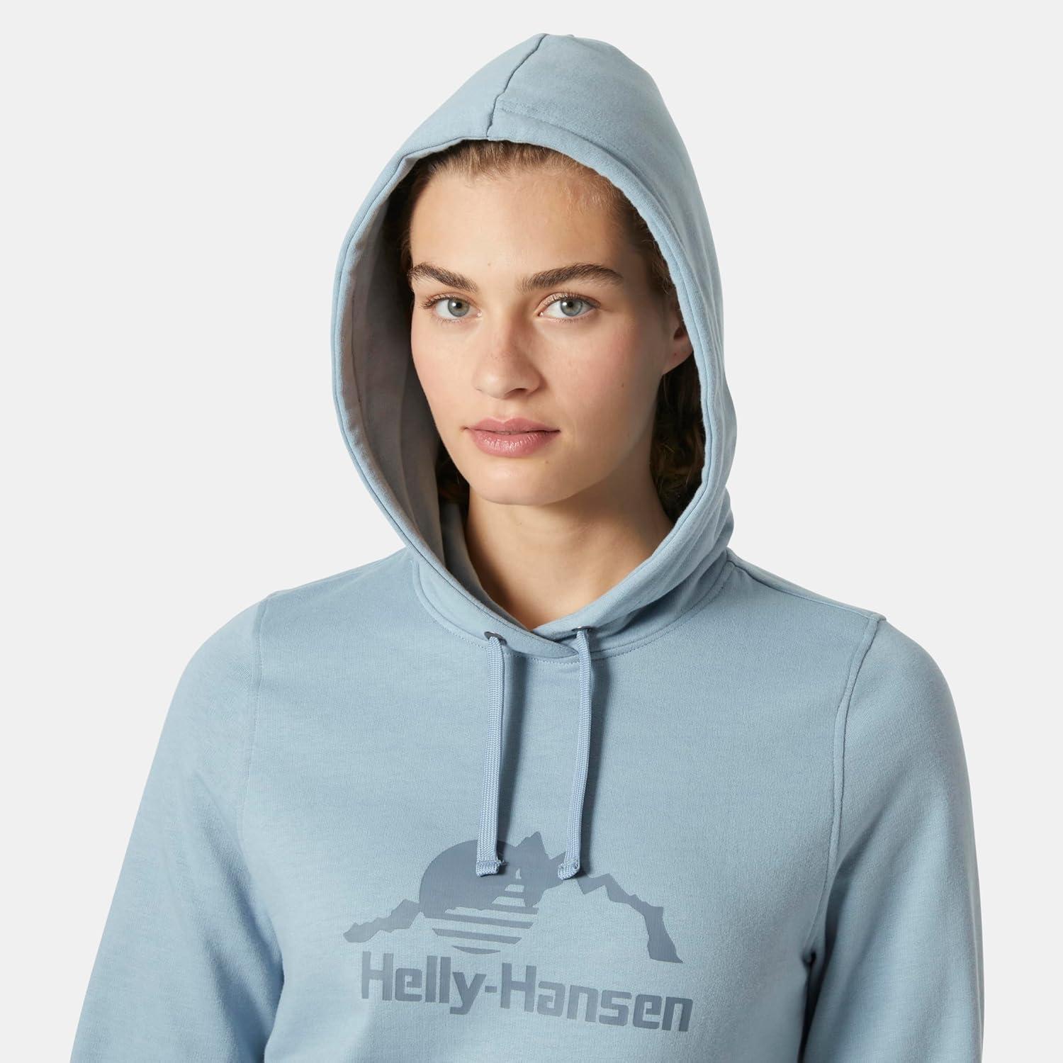 imageHelly Hansen womens Standard Nord Graphic Pull Over Hoodie Jacket561 Windy Blue