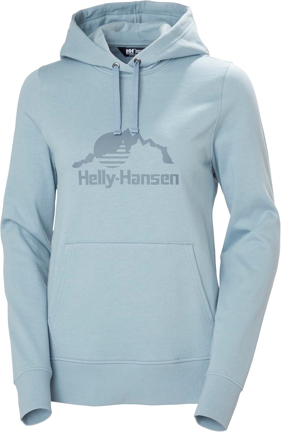 imageHelly Hansen womens Standard Nord Graphic Pull Over Hoodie Jacket561 Windy Blue
