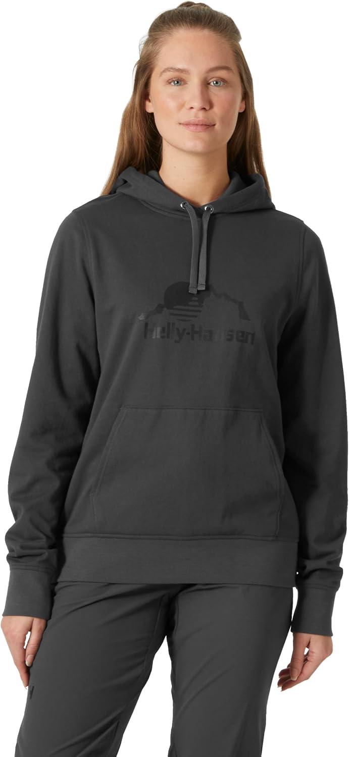 imageHelly Hansen womens Standard Nord Graphic Pull Over Hoodie Jacket980 Ebony