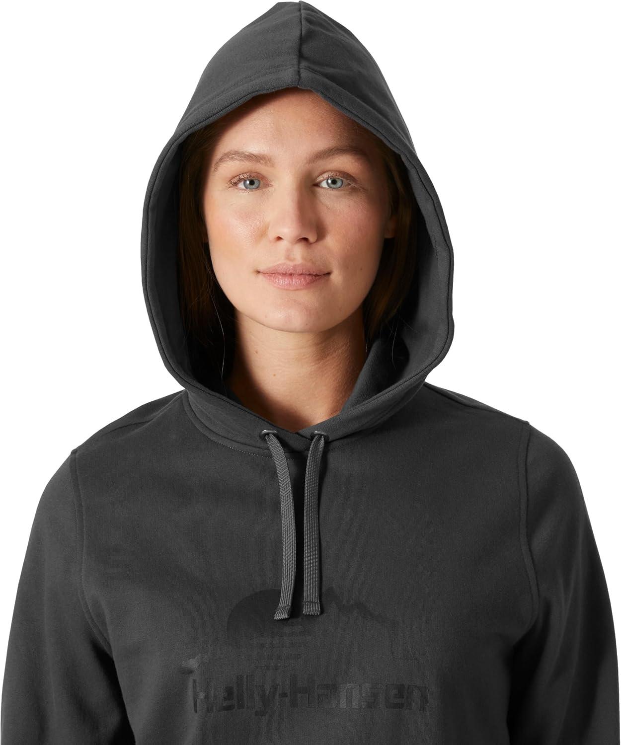 imageHelly Hansen womens Standard Nord Graphic Pull Over Hoodie Jacket980 Ebony
