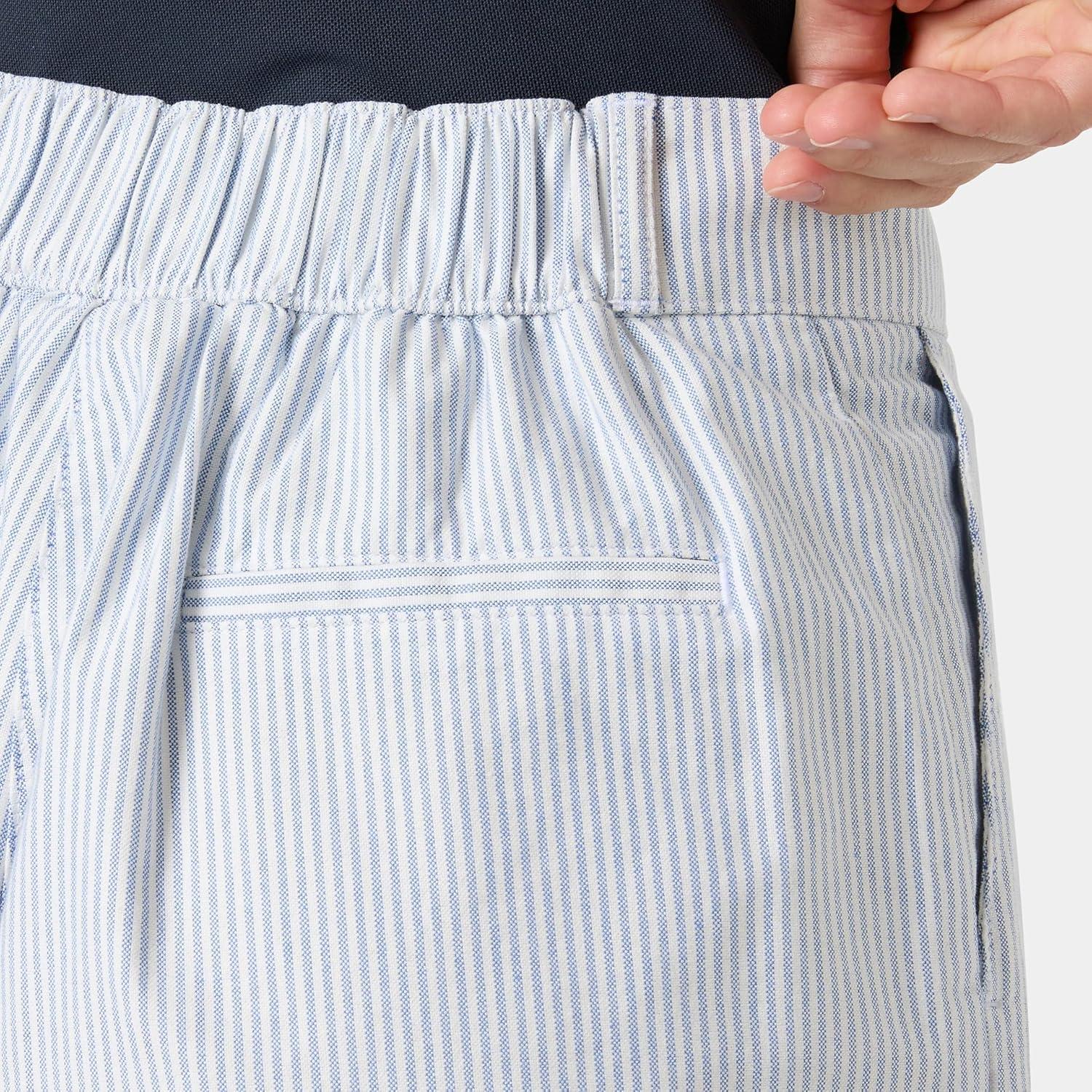 imageHellyHansen Sorrento Shorts Womens Lightweight Breathable Summer Bottoms with Relaxed Fit627 Bright Blue White Stripe