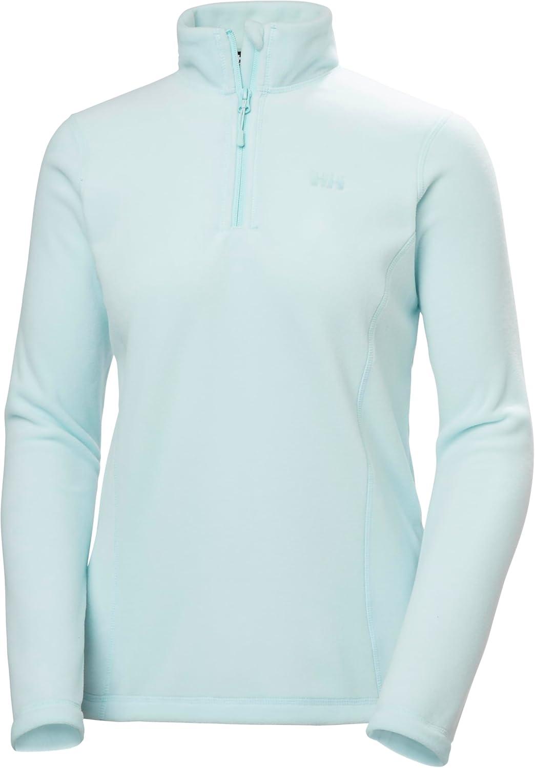 imageHellyHansen Womens Versalite 12 Zip Fleece Lightweight Breathable Soft Fabric For Outdoor Activities amp Layering537 Barely Blue