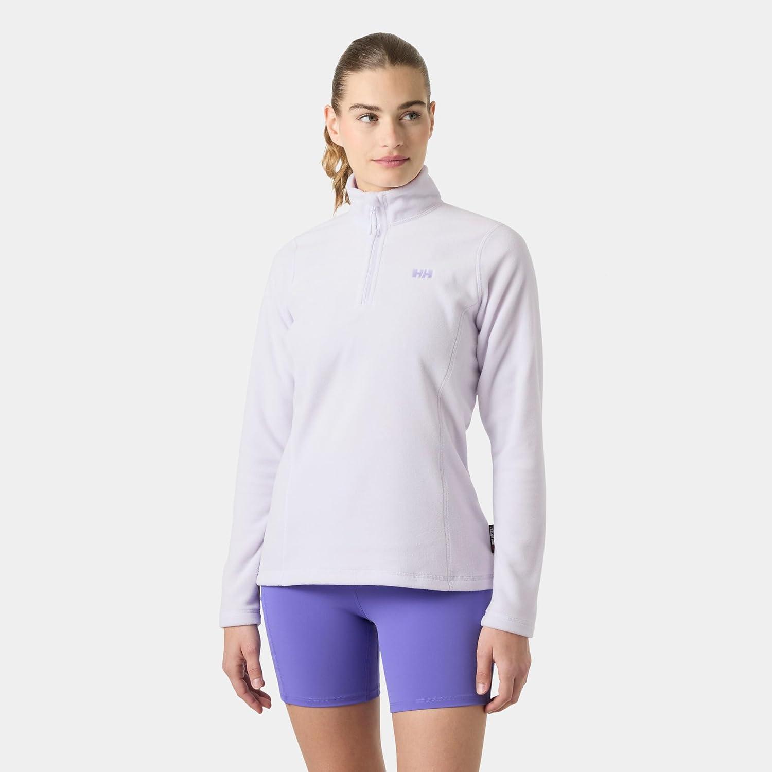 imageHellyHansen Womens Versalite 12 Zip Fleece Lightweight Breathable Soft Fabric For Outdoor Activities amp Layering687 Even Light Purple