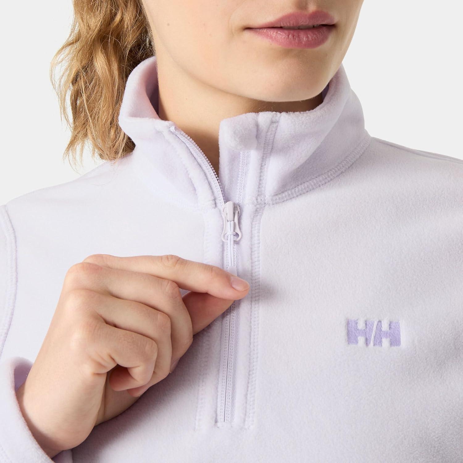 imageHellyHansen Womens Versalite 12 Zip Fleece Lightweight Breathable Soft Fabric For Outdoor Activities amp Layering687 Even Light Purple