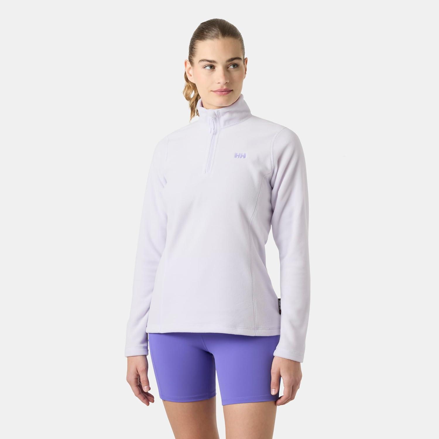 imageHellyHansen Womens Versalite 12 Zip Fleece Lightweight Breathable Soft Fabric For Outdoor Activities amp Layering687 Even Light Purple