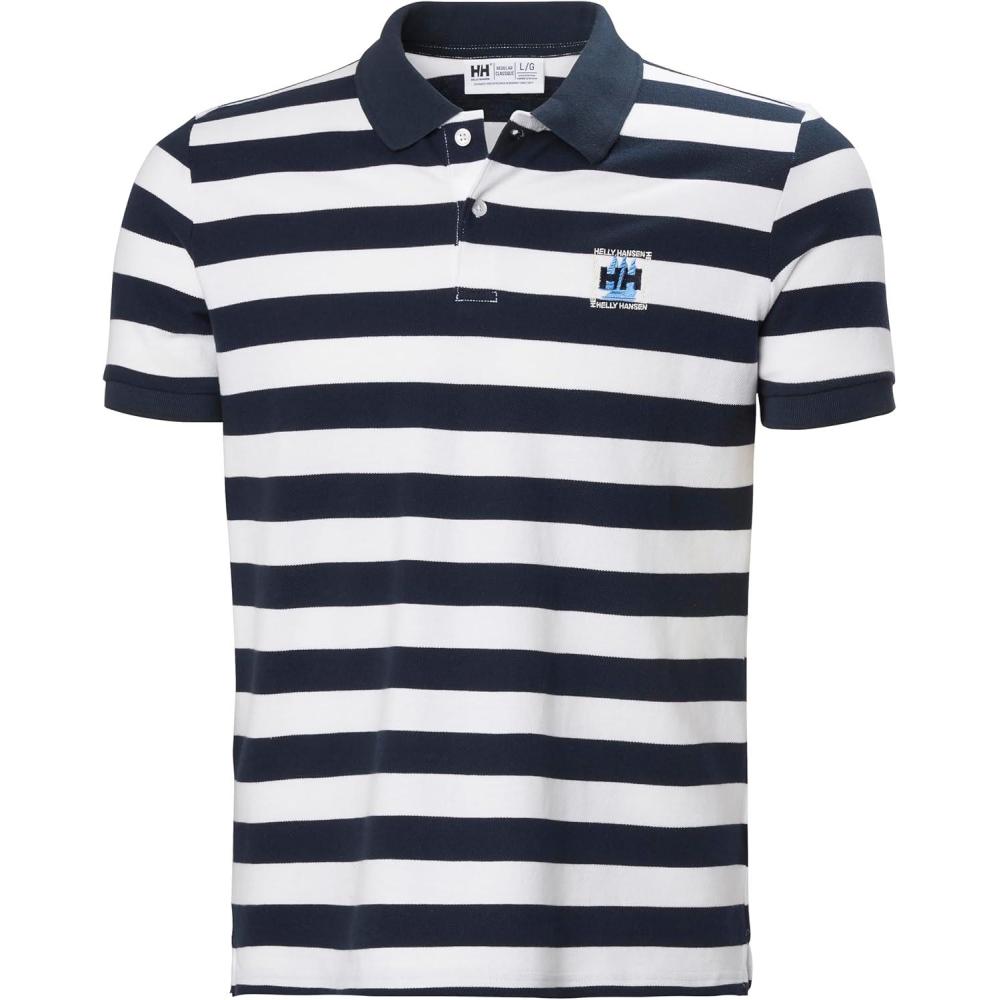 imageHelly Hansen Mens Toulon Graphic Polo 598 Navy Yd Stripe 2XL