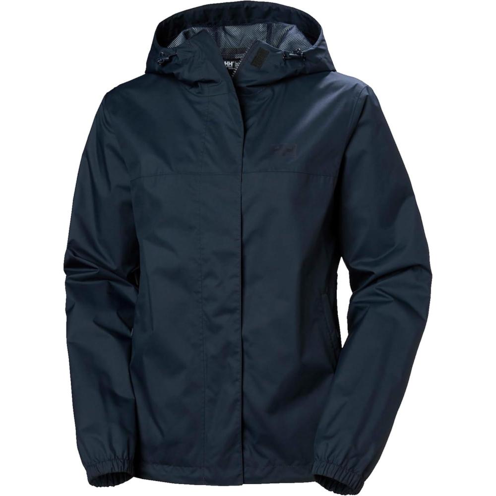 imageHellyHansen W Vancouver Rain Jacket Waterproof Breathable Womens Jacket Lightweight Outdoor Rain Jacket597 Navy