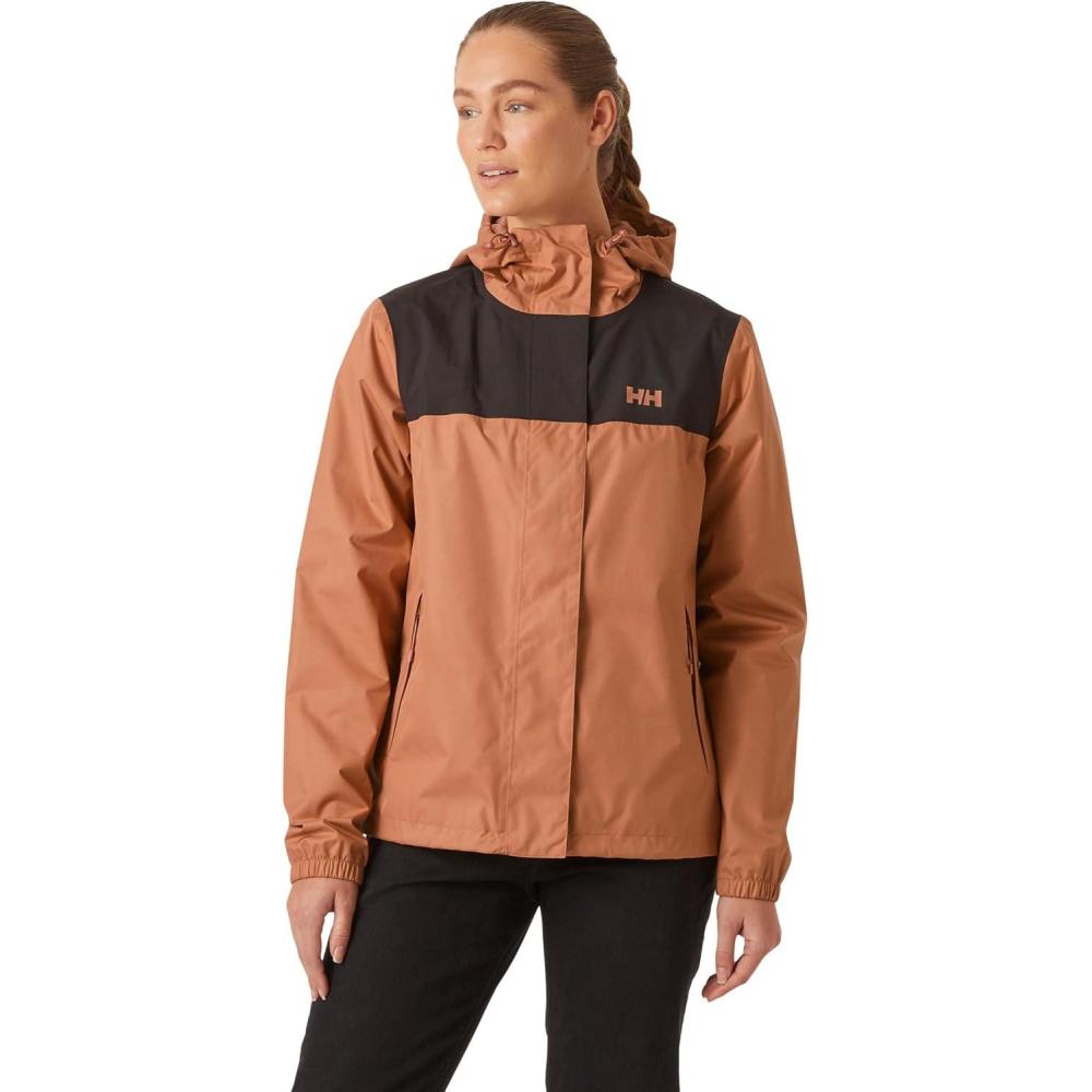 imageHellyHansen W Vancouver Rain Jacket Waterproof Breathable Womens Jacket Lightweight Outdoor Rain JacketCedarwood