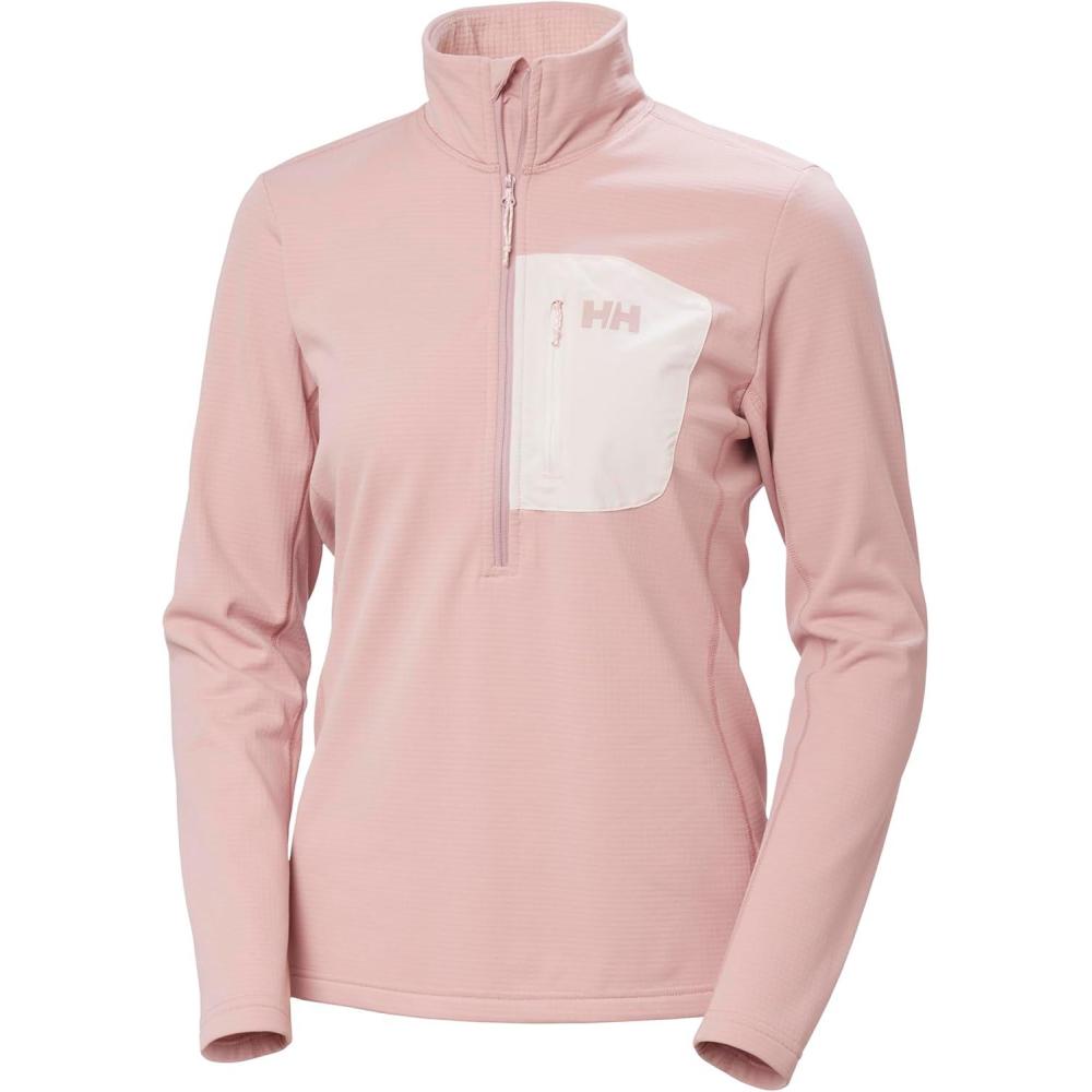 imageHellyHansen Womens Versalite 12 Zip Fleece Lightweight Breathable Soft Fabric For Outdoor Activities amp Layering057 Pink Salt