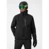 Helly-Hansen Swift 3L Shell Jacket – Mens Skiing-Jackets With Helmet Compatible Hood, Ventilation, Articulated Sleeves(Black)