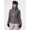 Helly Hansen Alphelia Lifaloft Ski Jacket – Waterproof Winter Jackets for Women – Insulated Warm Winter Coats(656 Sparrow Grey)