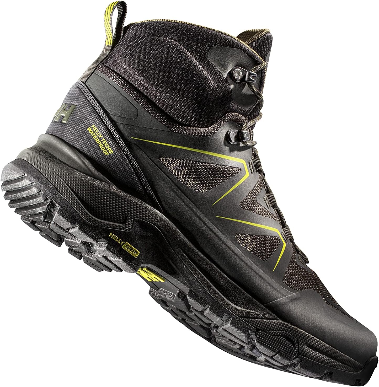 image:imageHelly Hansen Mens Cascade Mid Helly Tech Waterproof Breathable Lightweight Hiking Boots431 Utility GreenBelugaBlack