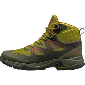 Helly Hansen Men’s Cascade Mid Helly Tech Waterproof Breathable Lightweight Hiking Boots(452 Neon Moss/Utility Green)