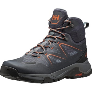 Helly Hansen Men’s Cascade Mid Helly Tech Waterproof Breathable Lightweight Hiking Boots(609 Storm/Black)