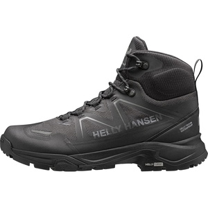 Helly Hansen Men’s Cascade Mid Helly Tech Waterproof Breathable Lightweight Hiking Boots(990 Black/New Light Grey)