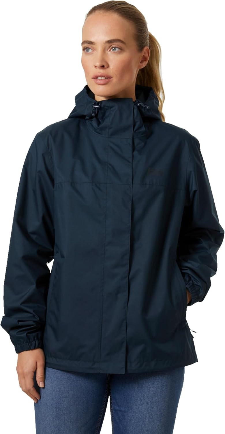 image:imageHellyHansen W Vancouver Rain Jacket Waterproof Breathable Womens Jacket Lightweight Outdoor Rain JacketNavy